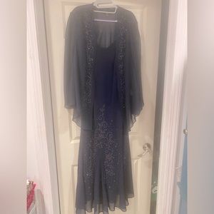 Blue 2 Piece Evening Dress - Dress and cover jacket never worn